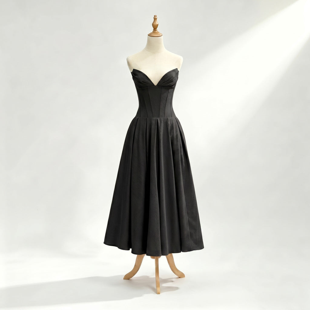 black-polyester-corset-midi-dress-product-front-eos-radiance