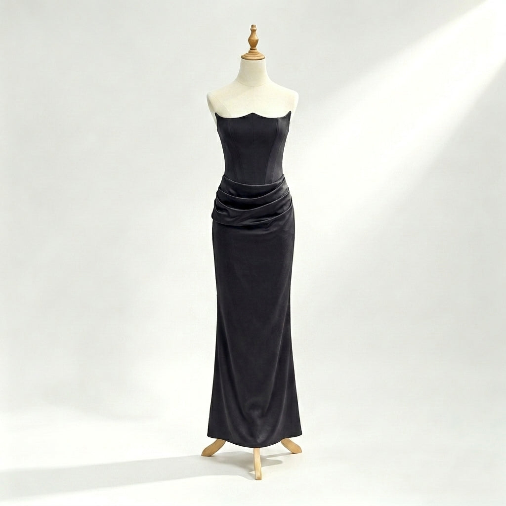 black-satin-corset-maxi-dress-product-front-aphrodite-allure