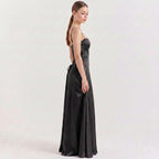 black-satin-maxi-gown-side-model-urania-radiance