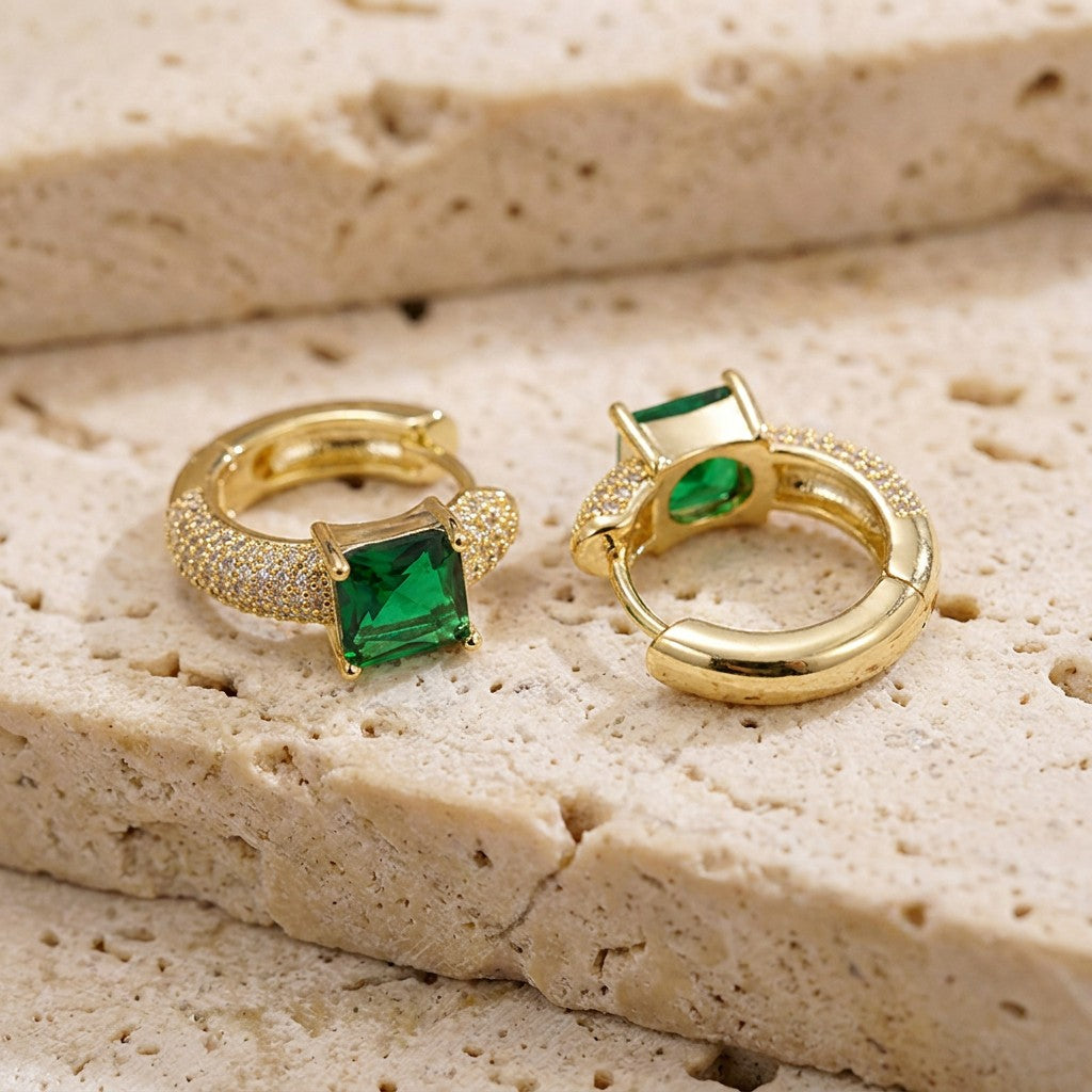 emerald-gold-plated-brass-earring-closeup-emerald-flare