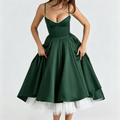 emerald-satin-a-line-midi-dress-feature-detail-juno-muse