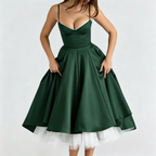 emerald-satin-a-line-midi-dress-feature-detail-juno-muse