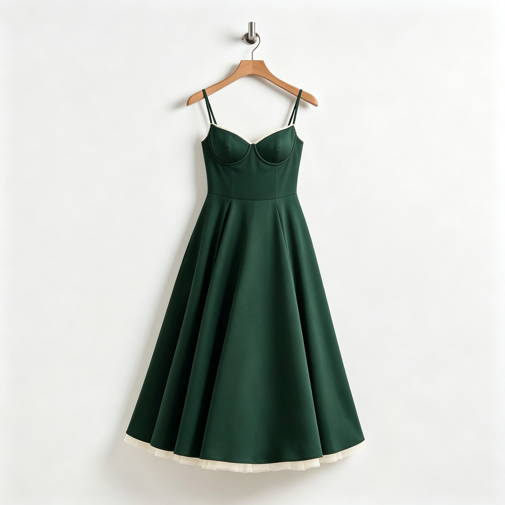 emerald-satin-a-line-midi-dress-product-front-juno-muse