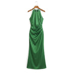 emerald-satin-halter-dress-display-front