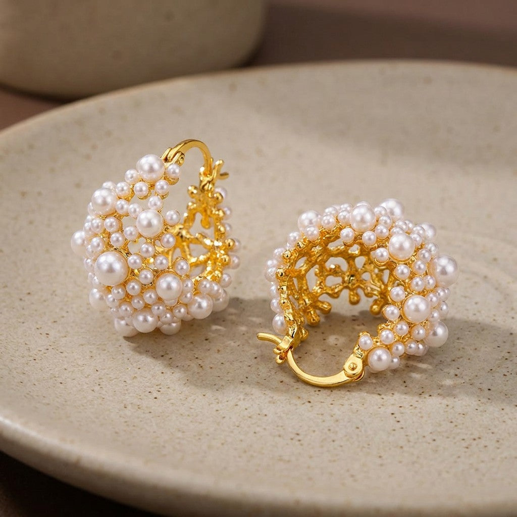gold-pearl-cluster-earrings-closeup-luna-cluster