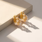 gold-pearl-cluster-earrings-stacking-luna-cluster