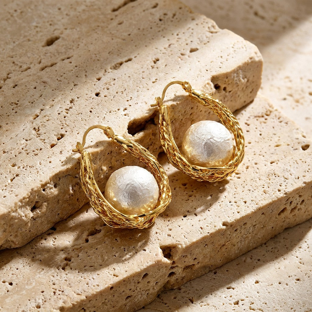 gold-plated-pearl-knot-earrings-closeup-luna-knot