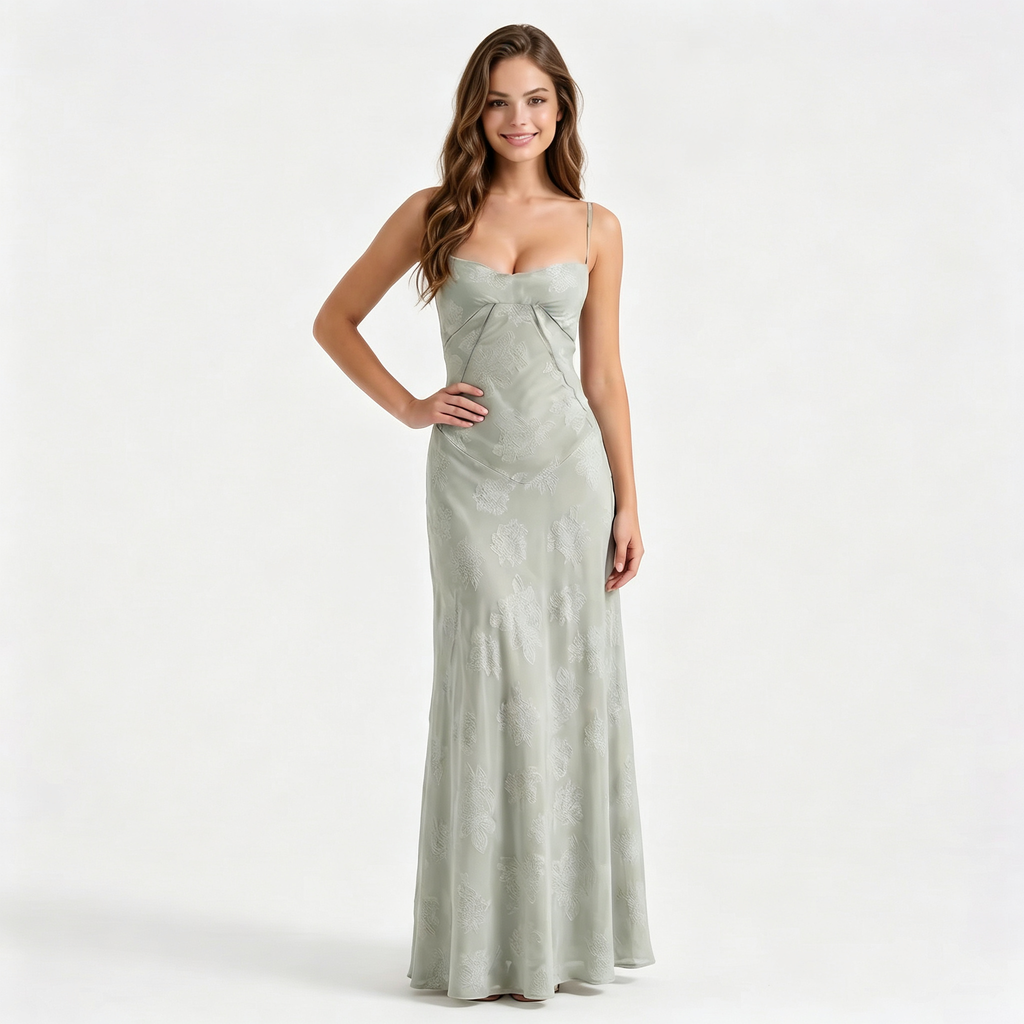 green-satin-slip-maxi-dress-front-model-chloris-whisper