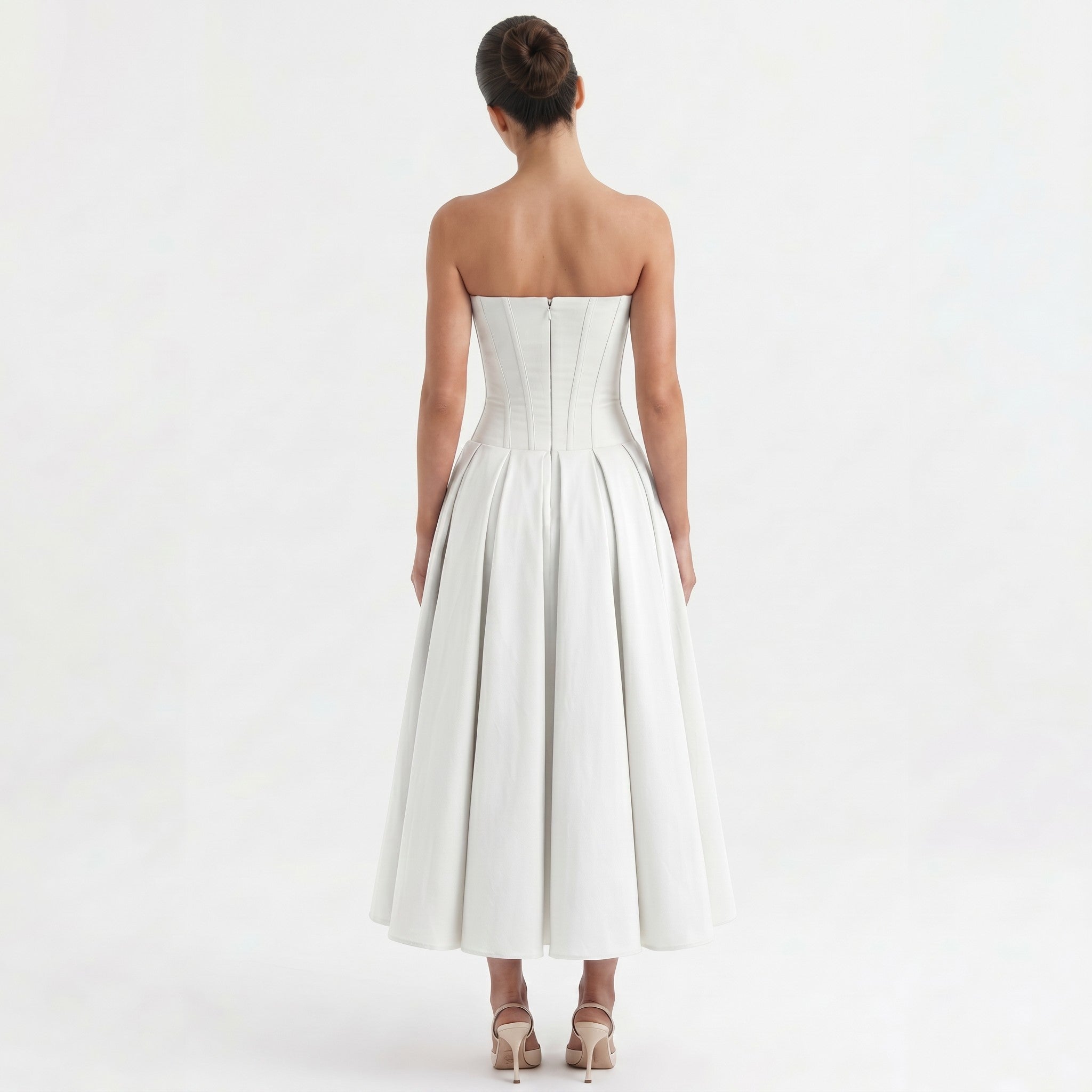ivory-polyester-corset-midi-dress-back-model-eos-radiance