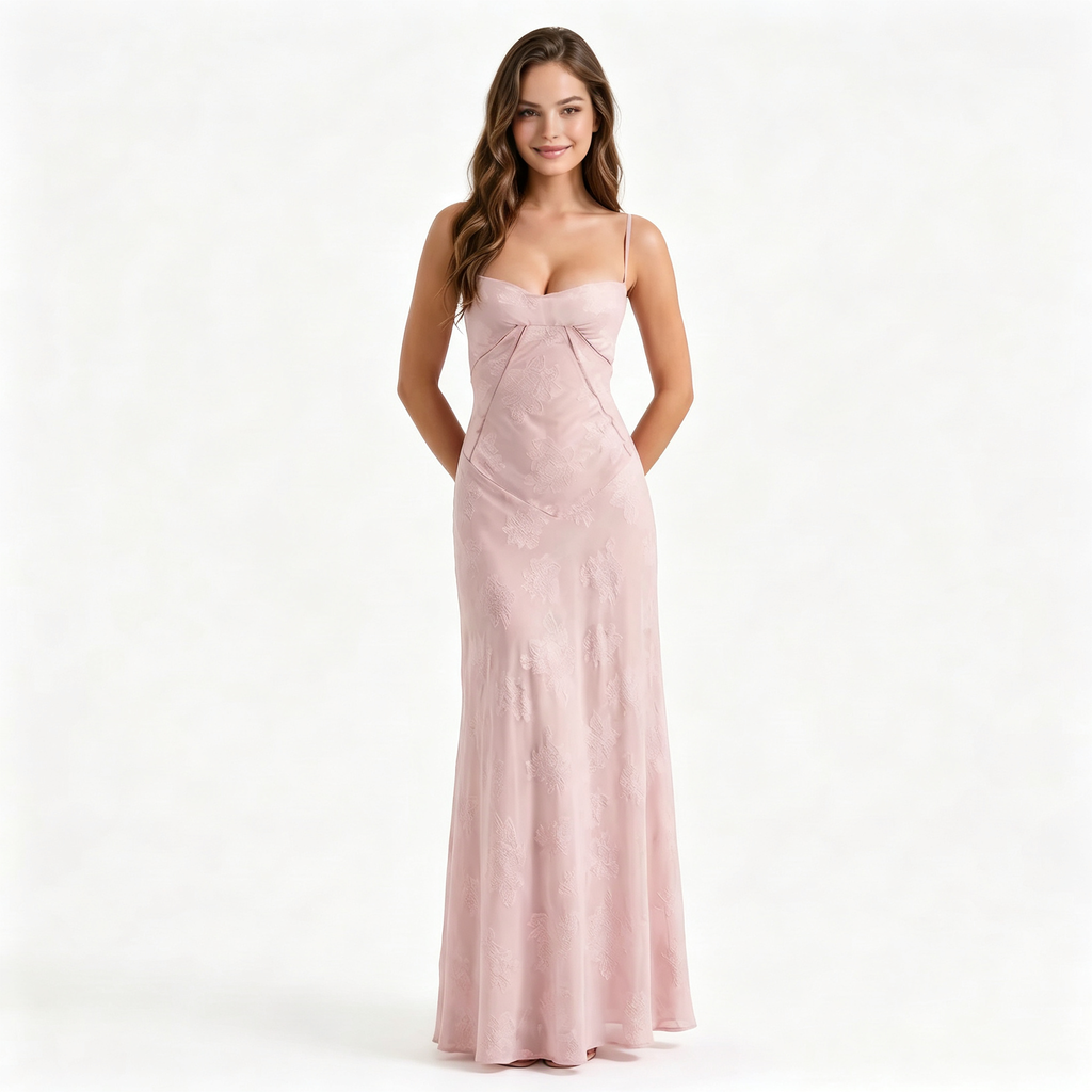 pale-pink-satin-slip-maxi-dress-front-model-chloris-whisper