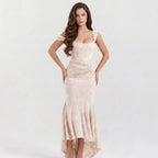 pale-pink-spandex-mermaid-dress-front-model-calypso-contour