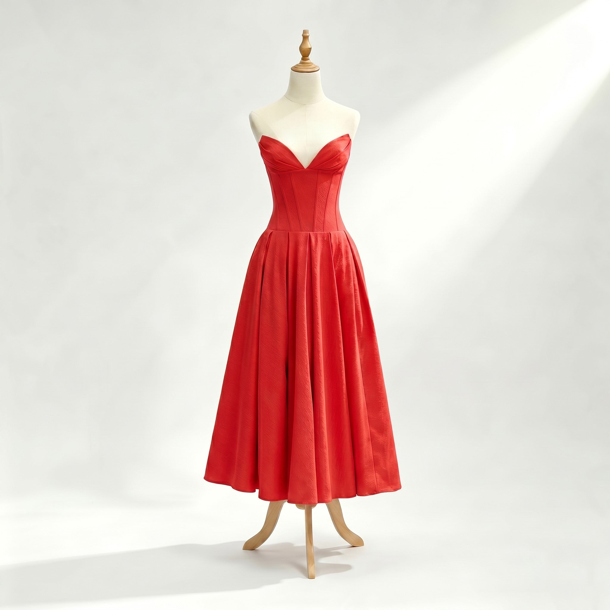 red-polyester-corset-midi-dress-product-front-eos-radiance