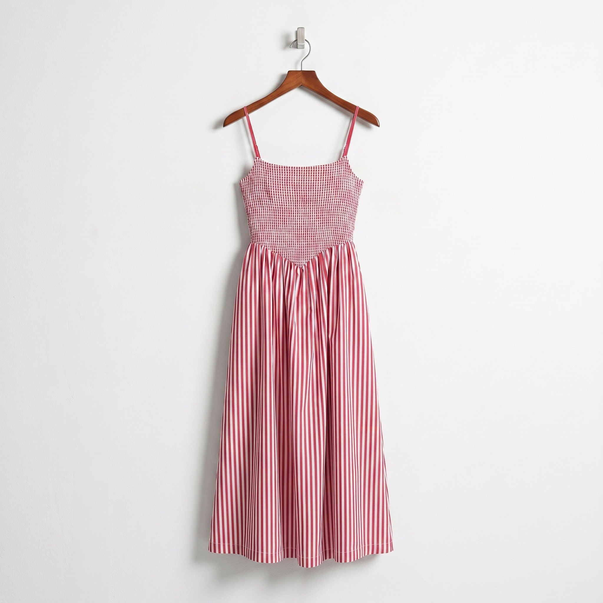 red-polyester-dress-display-front-hestia-picnic
