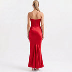 red-satin-sheath-gown-back-model-aphrodite-allure