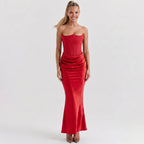 red-satin-sheath-gown-front-model-aphrodite-allure