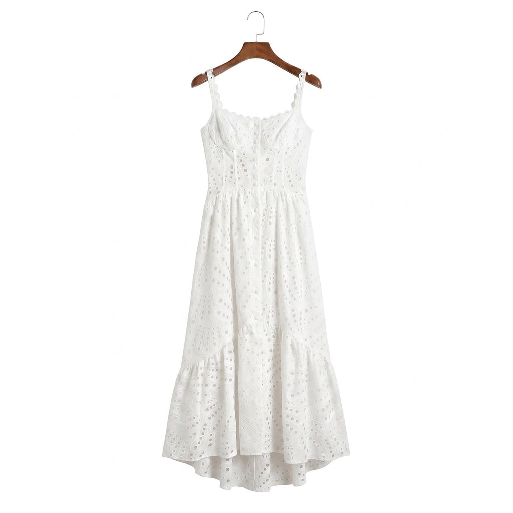 white-cotton-dress-product-display-front-auxo-bloom