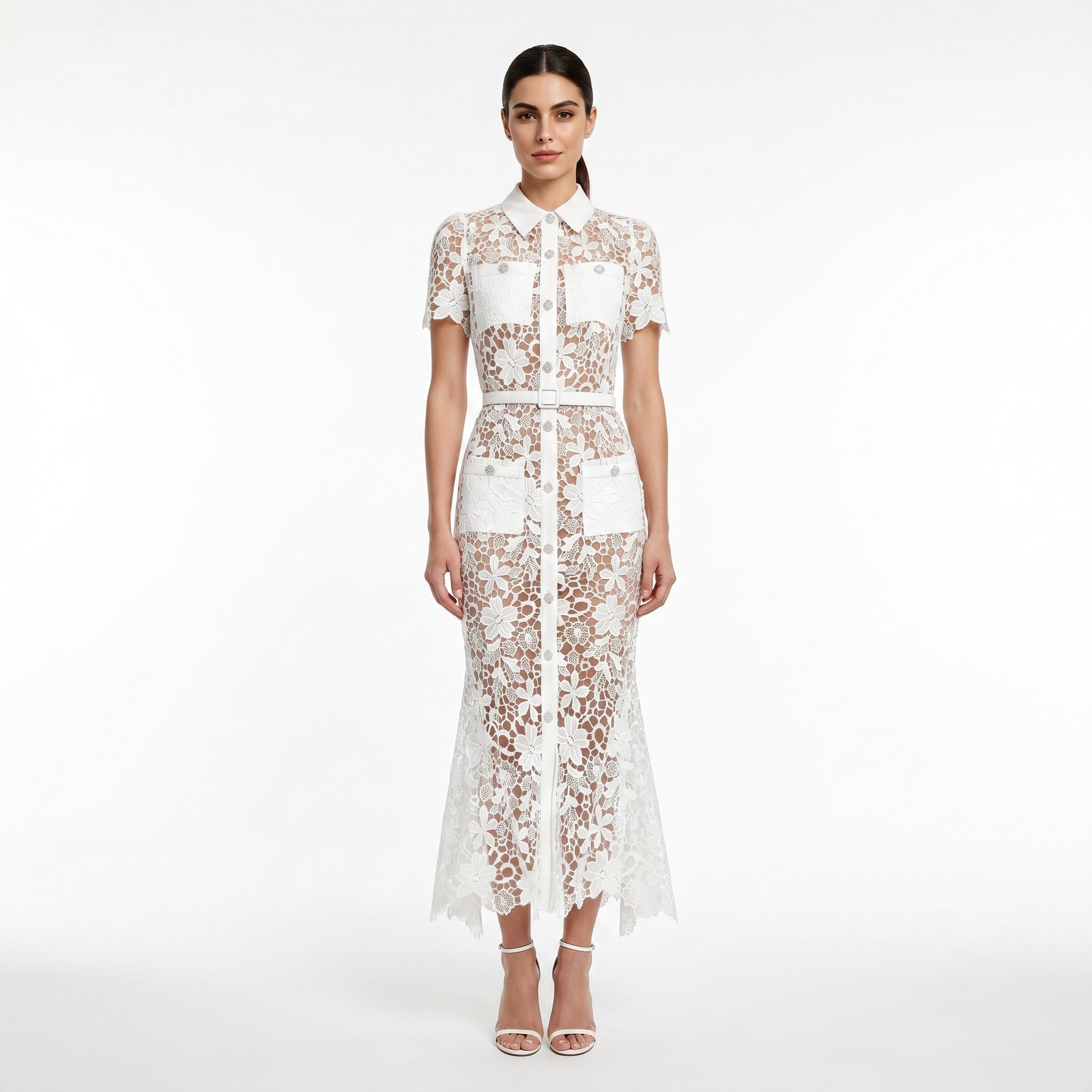 white-lace-midi-shirt-dress-front-penelope-reverie