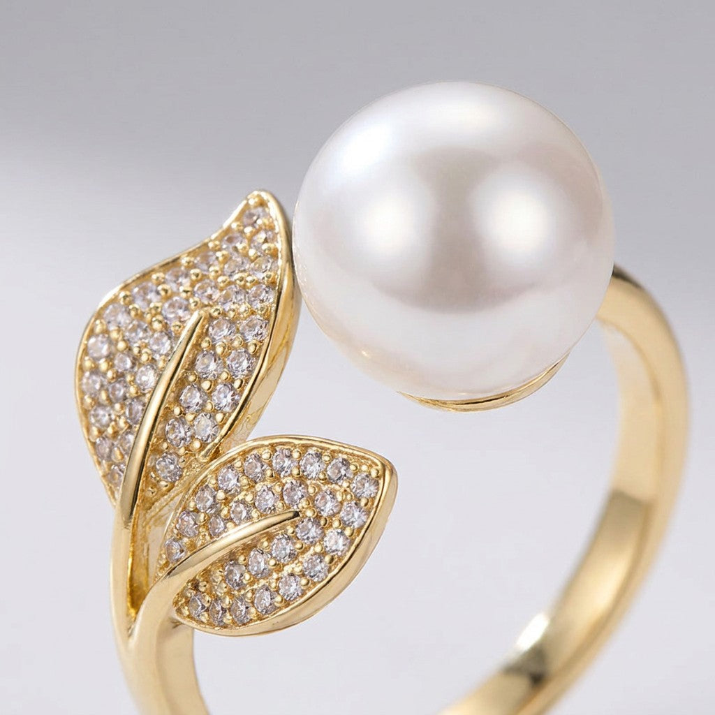 white-pearl-closeup-daphne-petal-gold-ring