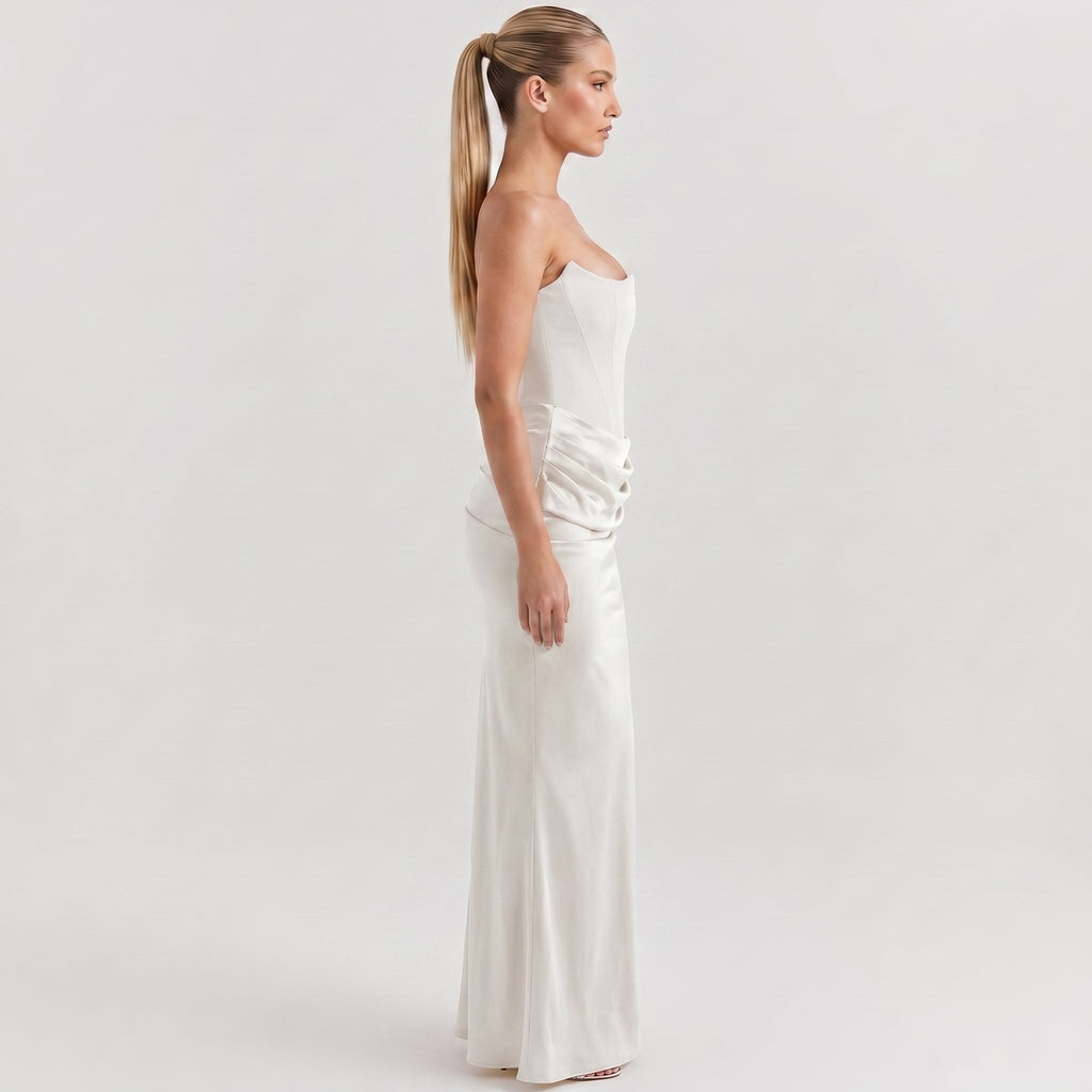 white-satin-corset-maxi-dress-side-model-aphrodite-allure