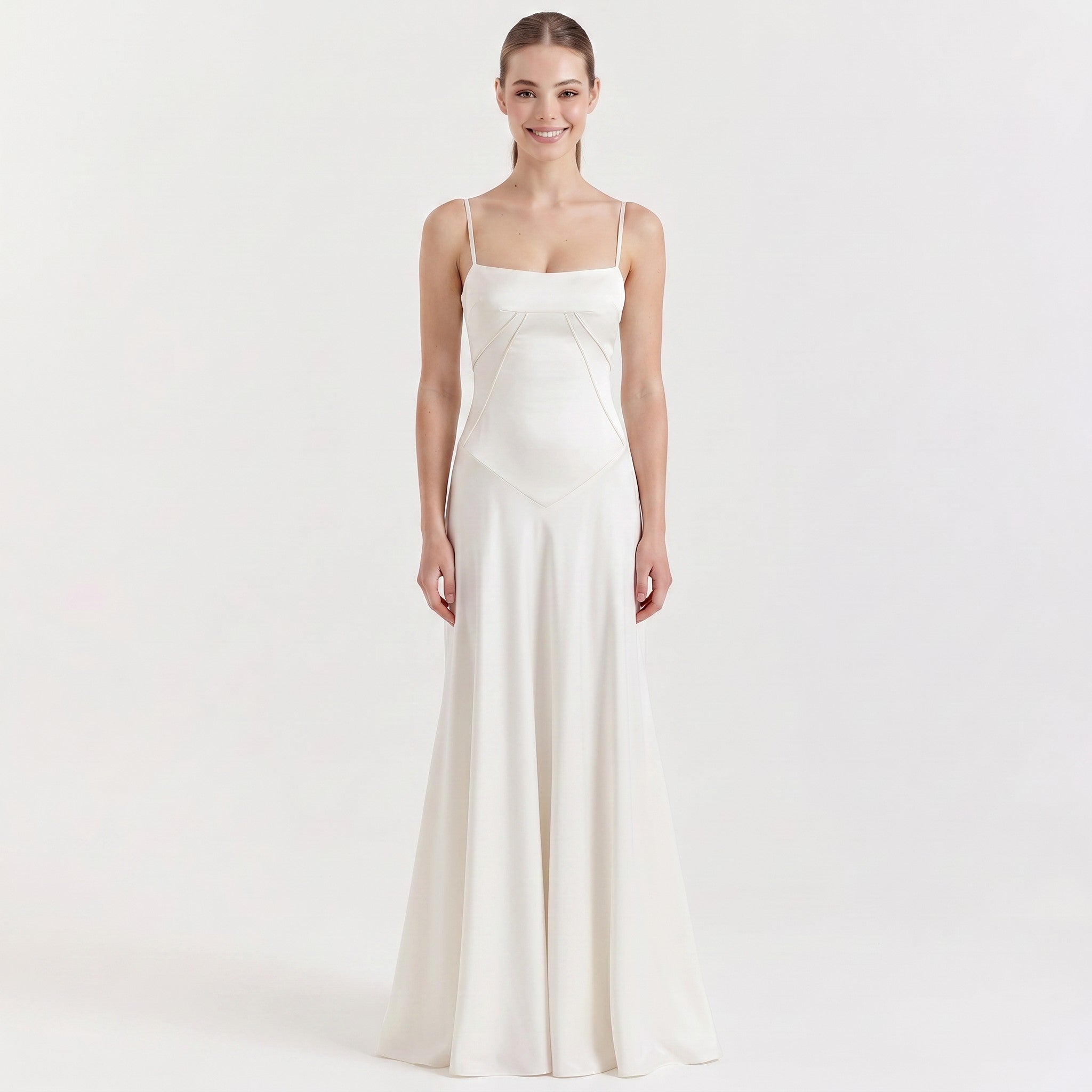white-satin-gown-front-model-urania-radiance