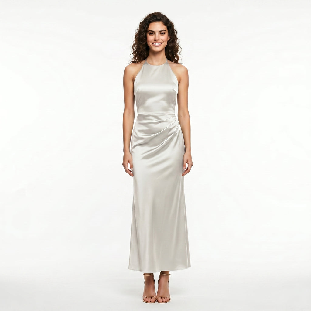 white-satin-halter-dress-front-model-selene-splendor