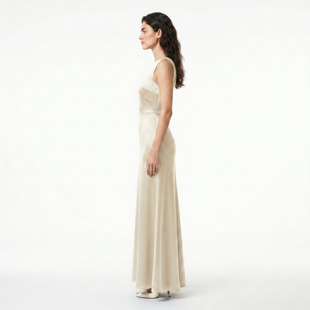 white-satin-halter-dress-side-model-selene-splendor