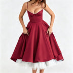 wine-satin-a-line-midi-dress-feature-detail-juno-muse