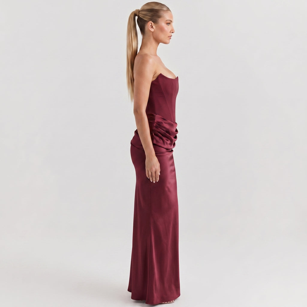 wine-satin-corset-maxi-dress-side-model-aphrodite-allure
