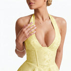 yellow-acetate-halter-midi-dress-feature-detail-alcestis-grace