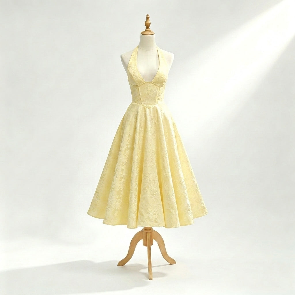 yellow-acetate-halter-midi-dress-product-front-alcestis-grace